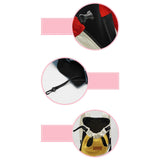 Maxbell Pet Cat Carrier Backpack Chest Bag with Shoulder Strap Adjustable for Hiking M Red White