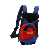 Maxbell Pet Cat Carrier Backpack Chest Bag with Shoulder Strap Adjustable for Hiking S Blue Red