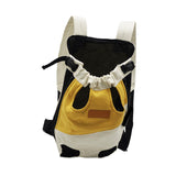 Maxbell Pet Cat Carrier Backpack Chest Bag with Shoulder Strap Adjustable for Hiking S White Yellow