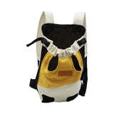 Maxbell Pet Cat Carrier Backpack Chest Bag with Shoulder Strap Adjustable for Hiking S White Yellow