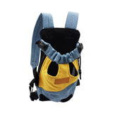 Maxbell Pet Cat Carrier Backpack Chest Bag with Shoulder Strap Adjustable for Hiking S Yellow Blue