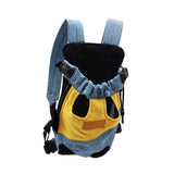 Maxbell Pet Cat Carrier Backpack Chest Bag with Shoulder Strap Adjustable for Hiking M Yellow Blue