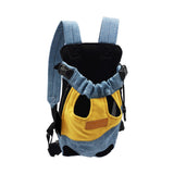 Maxbell Pet Cat Carrier Backpack Chest Bag with Shoulder Strap Adjustable for Hiking M Yellow Blue
