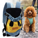 Maxbell Pet Cat Carrier Backpack Chest Bag with Shoulder Strap Adjustable for Hiking M Yellow Blue