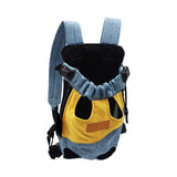 Maxbell Pet Cat Carrier Backpack Chest Bag with Shoulder Strap Adjustable for Hiking L Yellow Blue