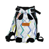 Maxbell Pet Cat Carrier Backpack Chest Bag with Shoulder Strap Adjustable for Hiking L White Black