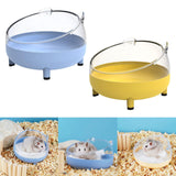 Maxbell Small Animal Bath House Cage Toilet Clear Shower Room Hamster Sand Bath Box Blue