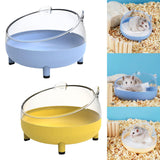 Maxbell Small Animal Bath House Cage Toilet Clear Shower Room Hamster Sand Bath Box Blue