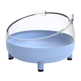 Maxbell Small Animal Bath House Cage Toilet Clear Shower Room Hamster Sand Bath Box Blue