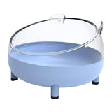 Maxbell Small Animal Bath House Cage Toilet Clear Shower Room Hamster Sand Bath Box Blue