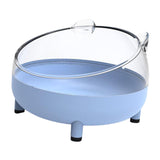 Maxbell Small Animal Bath House Cage Toilet Clear Shower Room Hamster Sand Bath Box Blue