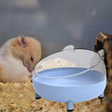 Maxbell Small Animal Bath House Cage Toilet Clear Shower Room Hamster Sand Bath Box Blue