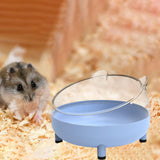 Maxbell Small Animal Bath House Cage Toilet Clear Shower Room Hamster Sand Bath Box Blue