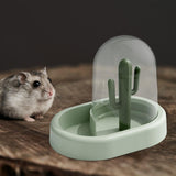 Maxbell Birds Food Dispenser Bunny Feeding Station Gerbils Automatic Hamster Feeder Green