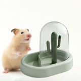 Maxbell Birds Food Dispenser Bunny Feeding Station Gerbils Automatic Hamster Feeder Green