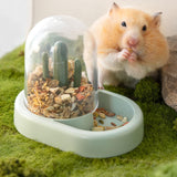Maxbell Birds Food Dispenser Bunny Feeding Station Gerbils Automatic Hamster Feeder Green