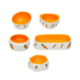 Maxbell Non Slip Rabbit Feeder Bowl Feeding Basin for Hedgehog Gerbils Puppy Kitten 8.5cmx6.5cm