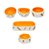 Maxbell Non Slip Rabbit Feeder Bowl Feeding Basin for Hedgehog Gerbils Puppy Kitten 8.5cmx6.5cm