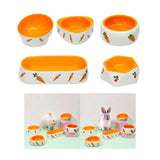 Maxbell Non Slip Rabbit Feeder Bowl Feeding Basin for Hedgehog Gerbils Puppy Kitten 8.5cmx6.5cm