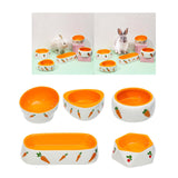 Maxbell Non Slip Rabbit Feeder Bowl Feeding Basin for Hedgehog Gerbils Puppy Kitten 8.5cmx6.5cm
