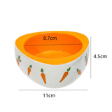 Maxbell Non Slip Rabbit Feeder Bowl Feeding Basin for Hedgehog Gerbils Puppy Kitten 11cmx4.5cm Triangle