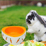 Maxbell Non Slip Rabbit Feeder Bowl Feeding Basin for Hedgehog Gerbils Puppy Kitten 11cmx4.5cm Triangle