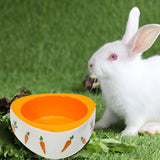 Maxbell Non Slip Rabbit Feeder Bowl Feeding Basin for Hedgehog Gerbils Puppy Kitten 11cmx4.5cm Triangle