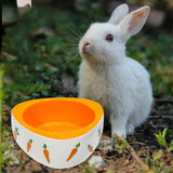Maxbell Non Slip Rabbit Feeder Bowl Feeding Basin for Hedgehog Gerbils Puppy Kitten 11cmx4.5cm Triangle
