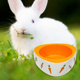 Maxbell Non Slip Rabbit Feeder Bowl Feeding Basin for Hedgehog Gerbils Puppy Kitten 11cmx4.5cm Triangle