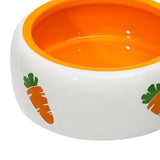 Maxbell Non Slip Rabbit Feeder Bowl Feeding Basin for Hedgehog Gerbils Puppy Kitten 11cmx4.5cm Round