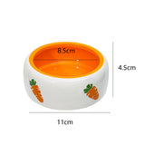 Maxbell Non Slip Rabbit Feeder Bowl Feeding Basin for Hedgehog Gerbils Puppy Kitten 11cmx4.5cm Round