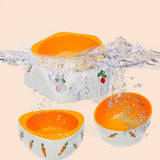 Maxbell Non Slip Rabbit Feeder Bowl Feeding Basin for Hedgehog Gerbils Puppy Kitten 11cmx4.5cm Round