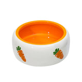 Maxbell Non Slip Rabbit Feeder Bowl Feeding Basin for Hedgehog Gerbils Puppy Kitten 11cmx4.5cm Round