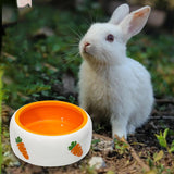 Maxbell Non Slip Rabbit Feeder Bowl Feeding Basin for Hedgehog Gerbils Puppy Kitten 11cmx4.5cm Round
