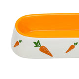 Maxbell Non Slip Rabbit Feeder Bowl Feeding Basin for Hedgehog Gerbils Puppy Kitten 19cmx8.3cmx4.2cm