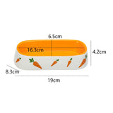 Maxbell Non Slip Rabbit Feeder Bowl Feeding Basin for Hedgehog Gerbils Puppy Kitten 19cmx8.3cmx4.2cm