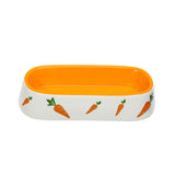 Maxbell Non Slip Rabbit Feeder Bowl Feeding Basin for Hedgehog Gerbils Puppy Kitten 19cmx8.3cmx4.2cm