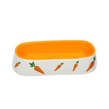 Maxbell Non Slip Rabbit Feeder Bowl Feeding Basin for Hedgehog Gerbils Puppy Kitten 19cmx8.3cmx4.2cm