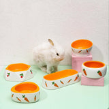 Maxbell Non Slip Rabbit Feeder Bowl Feeding Basin for Hedgehog Gerbils Puppy Kitten 14.5cmx4.7cm