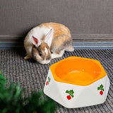 Maxbell Non Slip Rabbit Feeder Bowl Feeding Basin for Hedgehog Gerbils Puppy Kitten 14.5cmx4.7cm