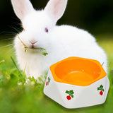 Maxbell Non Slip Rabbit Feeder Bowl Feeding Basin for Hedgehog Gerbils Puppy Kitten 14.5cmx4.7cm