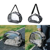 Maxbell Cats Travel Carrier Comfortable Clear Detachable for Camping Small Dogs 42cmx26cmx35cm