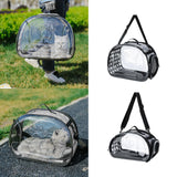 Maxbell Cats Travel Carrier Comfortable Clear Detachable for Camping Small Dogs 42cmx26cmx35cm