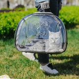 Maxbell Cats Travel Carrier Comfortable Clear Detachable for Camping Small Dogs 42cmx26cmx35cm