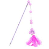 Maxbell Cat Teaser Interactive Toy Exercising IQ Improving Funny Teasing Wand Pink