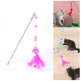 Maxbell Cat Teaser Interactive Toy Exercising IQ Improving Funny Teasing Wand Pink