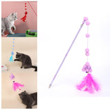 Maxbell Cat Teaser Interactive Toy Exercising IQ Improving Funny Teasing Wand Pink
