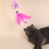 Maxbell Cat Teaser Interactive Toy Exercising IQ Improving Funny Teasing Wand Pink