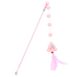 Maxbell Cat Teaser Interactive Toy Exercising IQ Improving Funny Teasing Wand Light Pink