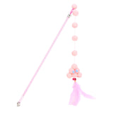 Maxbell Cat Teaser Interactive Toy Exercising IQ Improving Funny Teasing Wand Light Pink